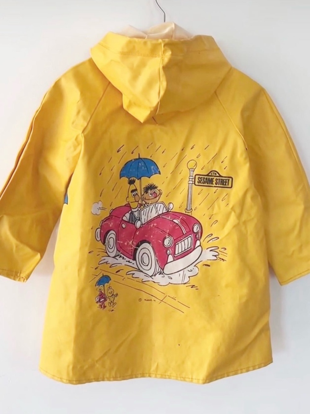 Vintage Bert & Ernie Rain jacket, size 4T.